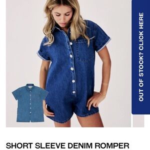 ISO Parke denim short sleeve romper, size small or medium !!!!